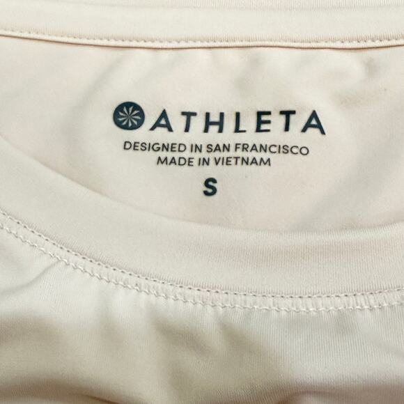 ATHLETA Sunlover UPF Top Size Small Tulip Back Active Workout Top Light Pink - Picture 9 of 14